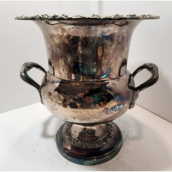 Vintage Sheridan Victorian Silverplate Ice Champagne Wine Bucket Trophy Style - Picture 2 of 16